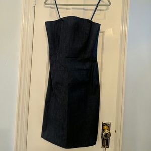 NWOT Ann Taylor Stretch Denim Strapless Dress